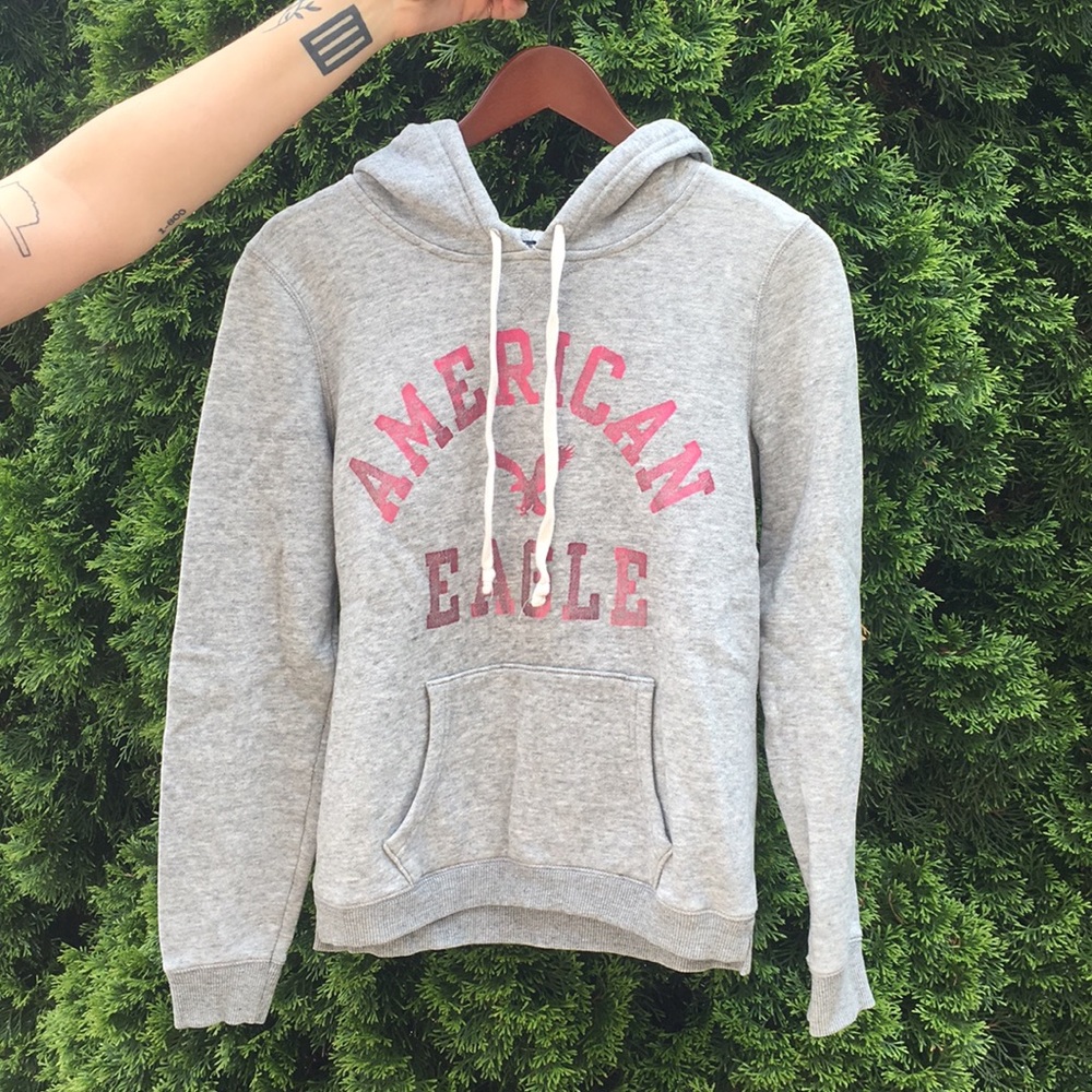 Grey American Eagle Hoodie